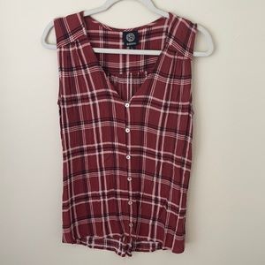 Bobeau button down tank top